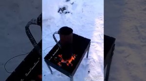 Жарим шашлык зимой