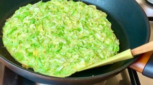 Всего 2 ингредиента! Быстрый завтрак за 5 минут! Очень простой и вкусный рецепт. Капуста и 2 яйца