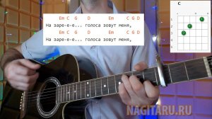 Альянс - НА ЗАРЕ. Простые аккорды, разбор с табами, на гитаре