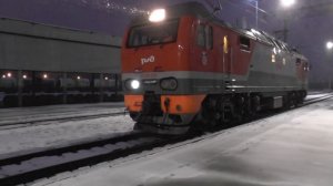 Прицепка электровоза ЭП2К-256 к пассажирскому поезду