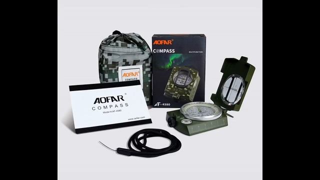 AOFAR AF-4580 Military Compass Lensatic Sighting Navigation, Waterproof and Shakeproof with Map...