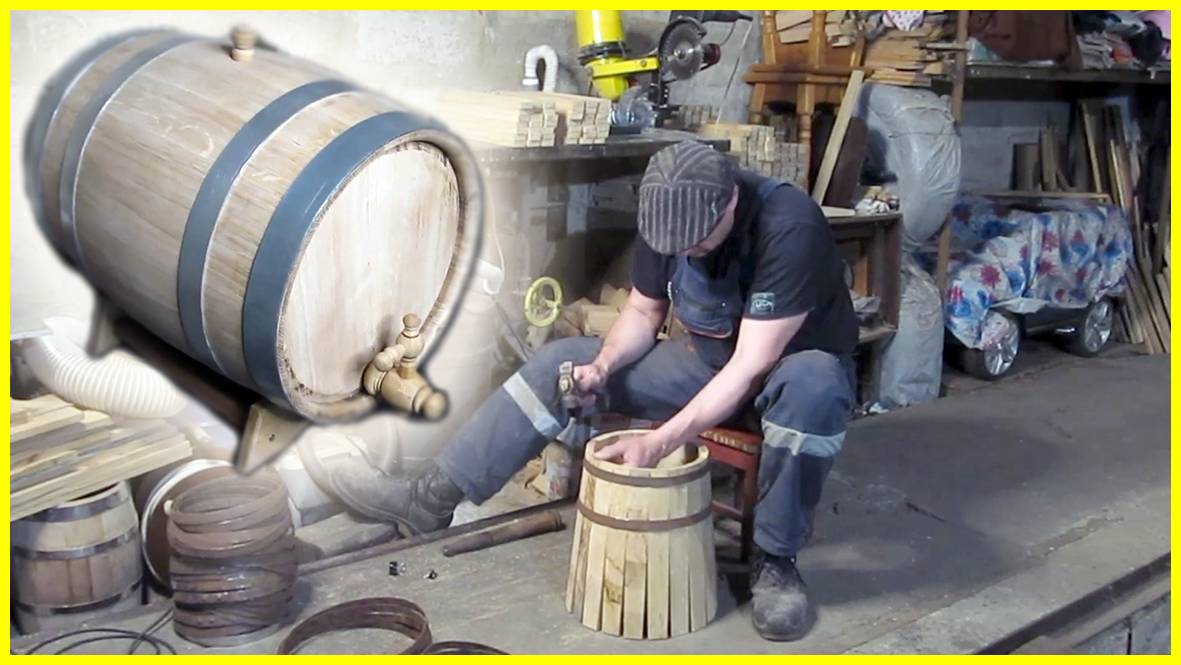 Изготовление деревянной бочки в гараже! смотреть онлайн