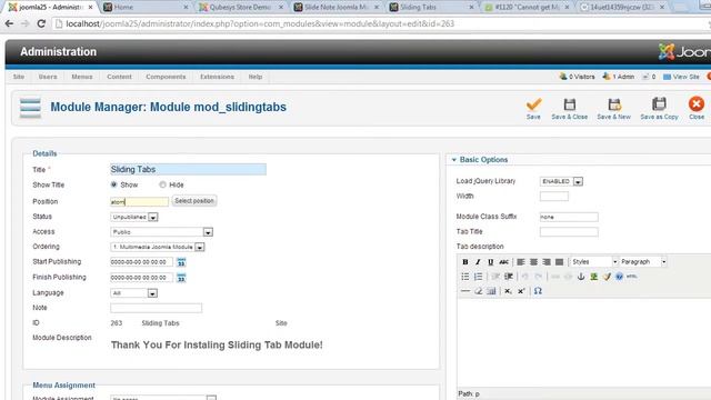 Sliding Tabs Joomla Module смотреть онлайн