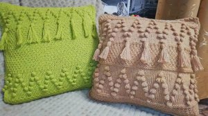 Подробный МК на подушку наволочку связанную спицами