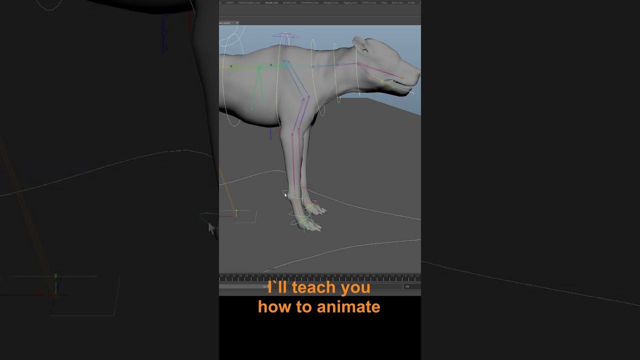 Dog animation and rigging #shorts #maya #3danimation #animationforbeginners #gaming #doganimation