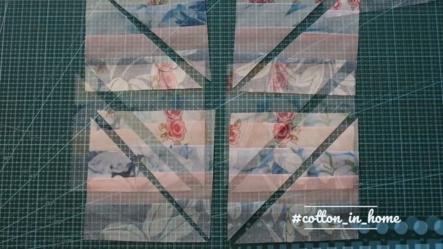 Блок в технике пэчворк: «Квадрат из полос». МК от Екатерины