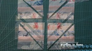 Блок в технике пэчворк: «Квадрат из полос». МК от Екатерины