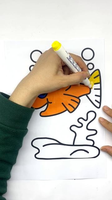 How To Color Fish - Painting Colorful Fish Image #shorts #fish смотреть онлайн