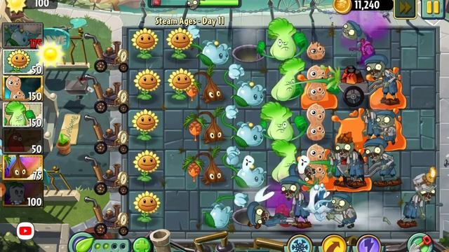 PvZ 2 Reflourished - Steam Ages - Day 11 Gameplay