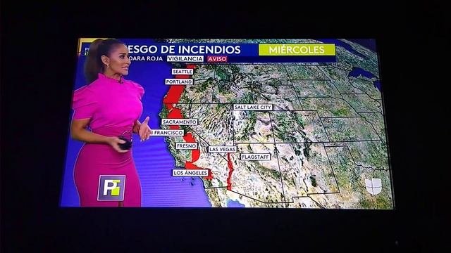Jackie Guerrido Sexy Legs Pink OutFit El Tiempo Primer Impacto