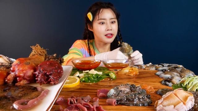 MUKBANG ASMR | Fantastic! Sea Cucumber SpoonWorm Sea Pineapple Abalone🌊Eat Seafood Eatingshow 아라 Ar