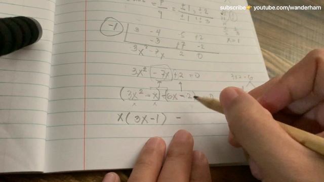 Find the roots of the following polynomial equations given one of the roots on the right side