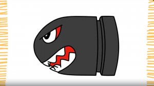 Как нарисовать ПУЛЮ БИЛЛА в SUPER MARIO BROS