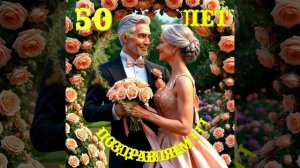 С Юбилеем! 50 лет годовщины со дня свадьбы!