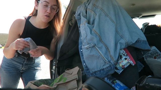 ORGANIZING + CLEANING MY CAR (THAT I LIVE IN) | Katie Carney