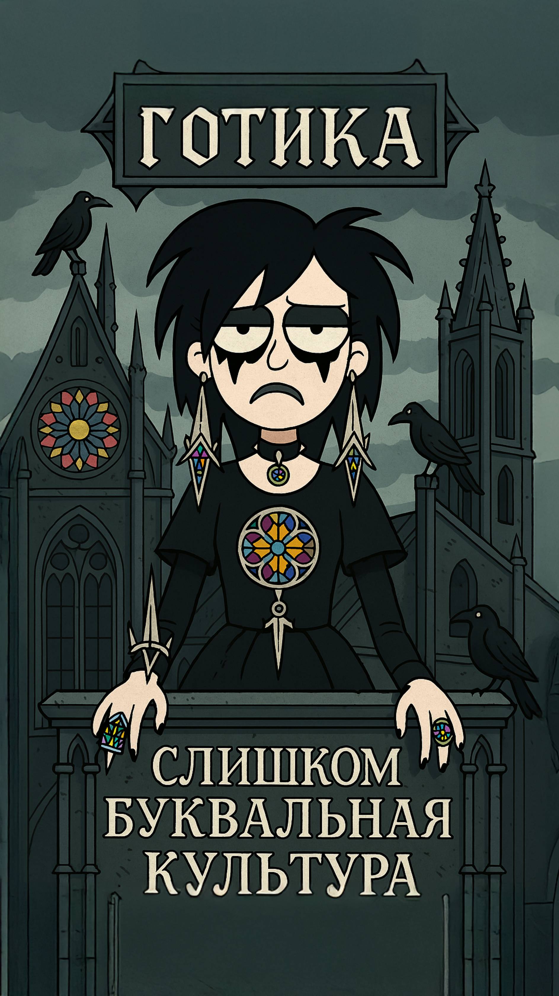 Готика — БУКВАЛЬНО альтушка XIII века🖤🕸️🪦 Слишком Буквальная Культура

#культура #история #мульт