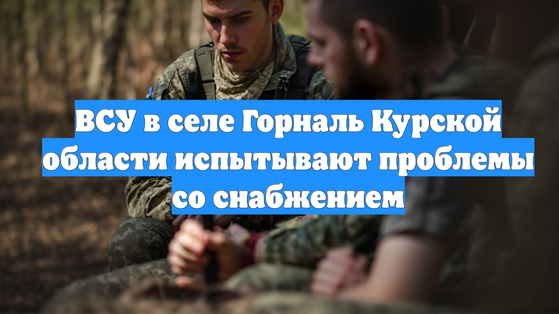 ВСУ в селе Горналь Курской области испытывают проблемы со снабжением