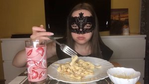 МУКБАНГ ПАСТА КАРБОНАРА/MUKMANG PASTA CARBONARA/не asmr/eating/