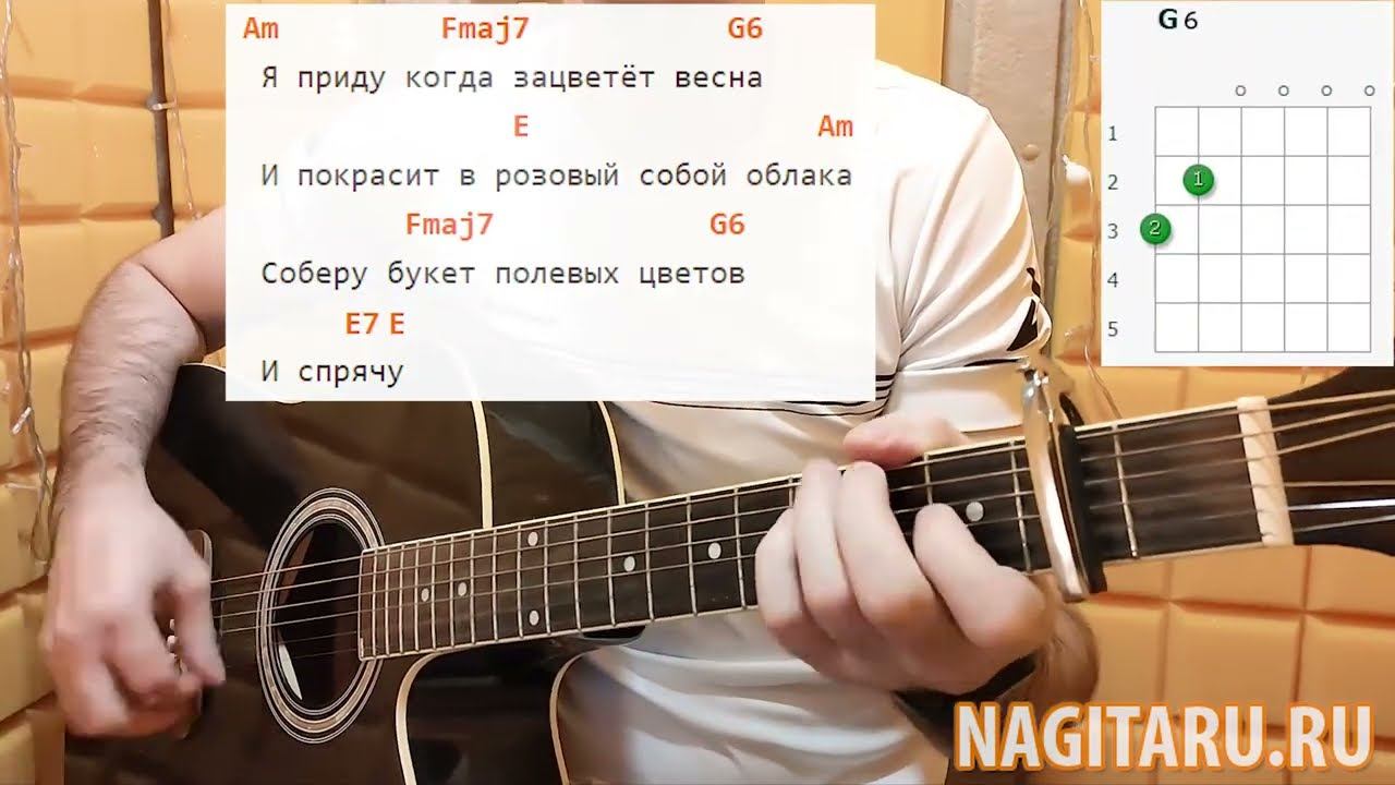 Алена Швец - ПЕРВОЕ СВИДАНИЕ. Аккорды в Am, слова, разбор песни под гитару смотреть онлайн