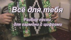 Всё для тебя. (006 гармонь с цифрами)