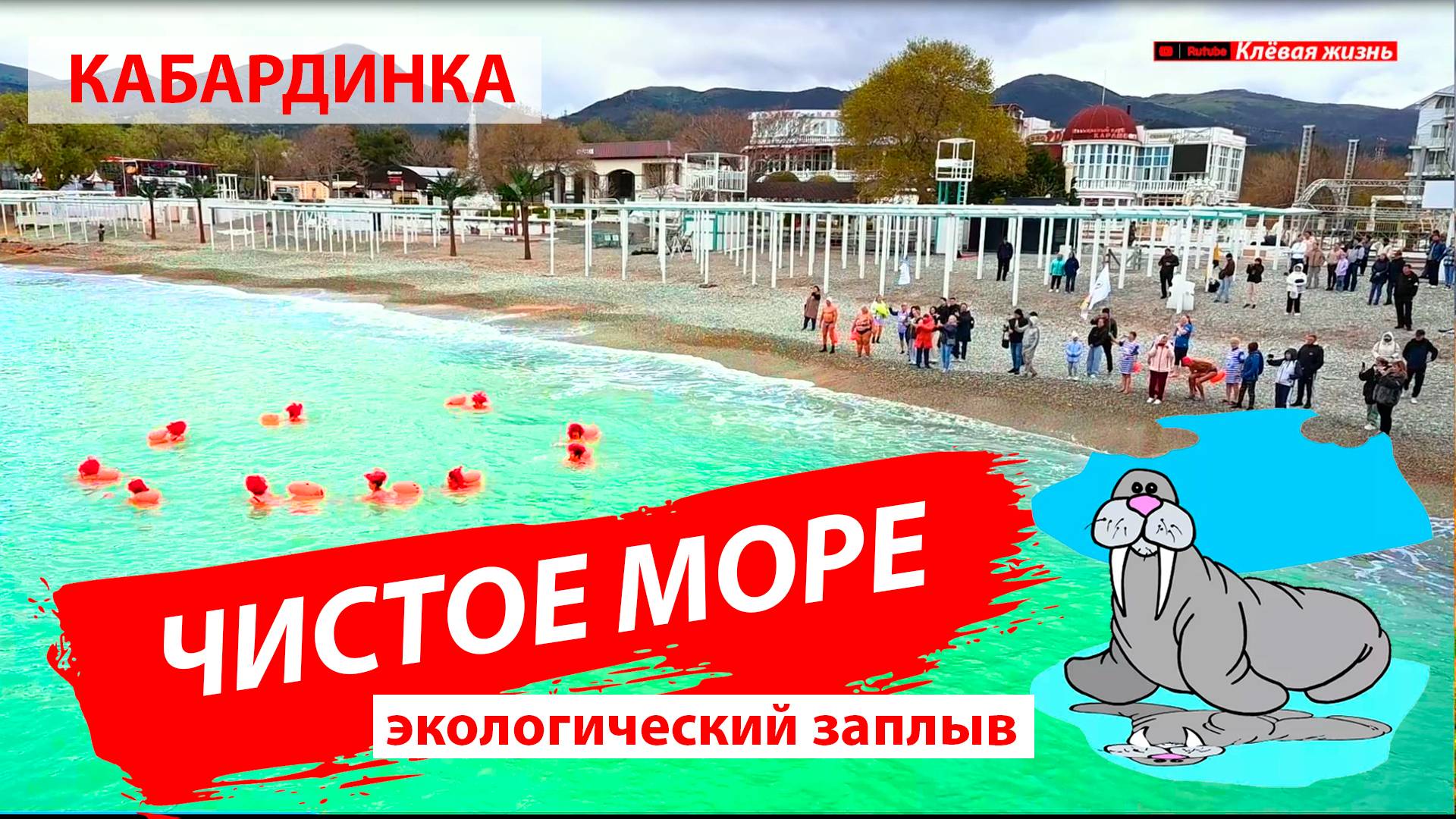 Кабардинка. Чистое море. Мазута нет!
