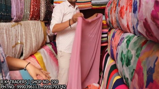 गर्मियों में पहने ठंडा फेब्रिक KATRAN MARKET DELHI ❤️ PURE ORGANZA FABRIC IN VERY CHEAP PRICE 🔥 смотреть онлайн