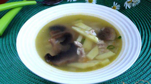 Куриный суп с шампиньонами и рисом