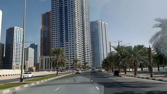 Dubai Visit - Sharjah Cor-niche Al khan Beach Drive by car смотреть онлайн
