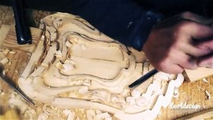 Woodcarving Baroque Element ►► Timelapse Резьба по дереву Барокко Элемент
