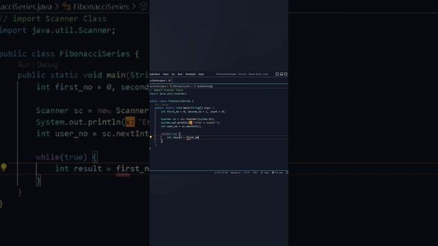 Fibonacci Series Using Java Program | Taking Input From User | Java Program | @CodeWithAvi