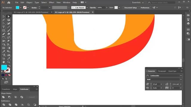illustrator tutorial | logo design using font and pen tool | How to make Logo in illustrator