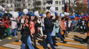 НИЖНИЙ ТАГИЛ Праздничная демонстрация 9 МАЯ в Ленинском районе