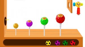 Learn colors with Chupa Chups Finger Family Song Wooden Face Hammer Xylophone Soccer Balls For Kids