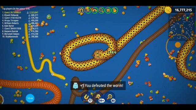 WORMSZONE.IO TOP 1 BATTLE GAMES смотреть онлайн