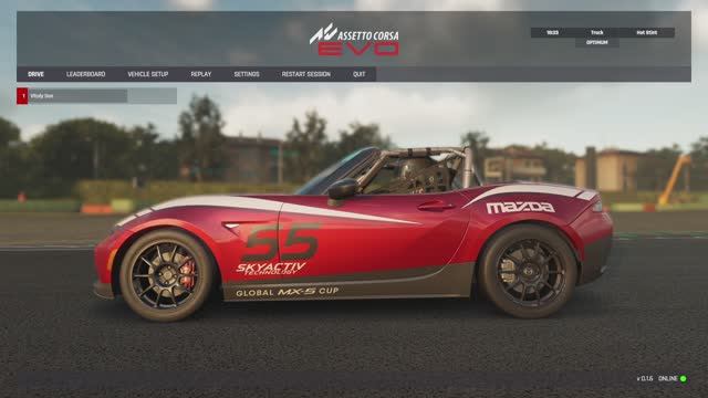 Assetto Corsa EVO. Пытаюсь попасть в зачёт ивента на Mazda MX-5.