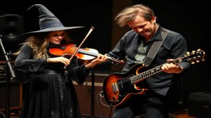 Violin and electric guitar metal music 2