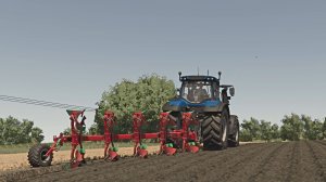 Farming Simulator 25 / Карта Sobolewo / Пахота Valtra T255 Versu + Agro-Masz POV 5XL