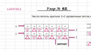 УЗОР № 93 УЗОРЫ С ВЫПУКЛЫМИ ФИГУРАМИ.