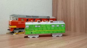 Модель ВЛ80к-371 из бумаги | Model VL80k-371 made of paper.