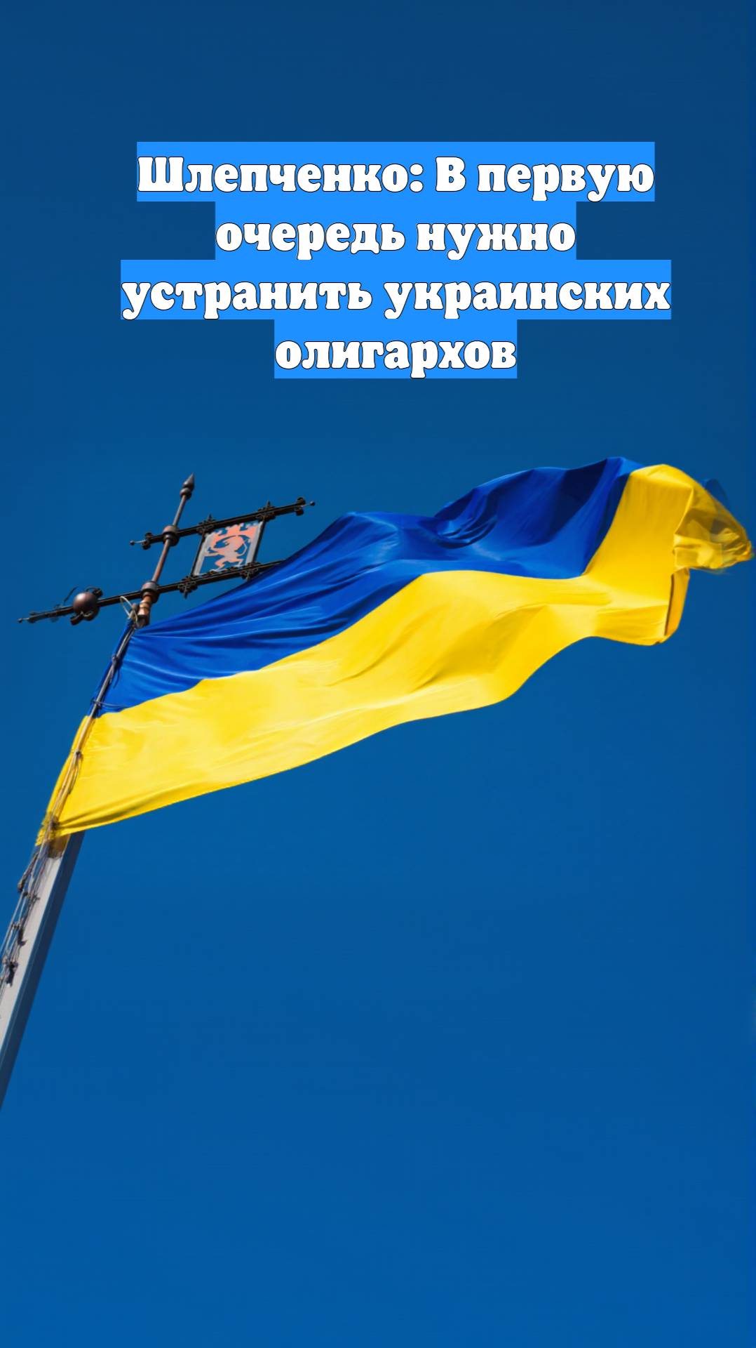 Шлепченко: В первую очередь нужно устранить украинских олигархов