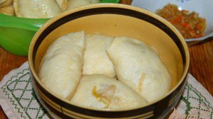 Вареники с капустой на пару