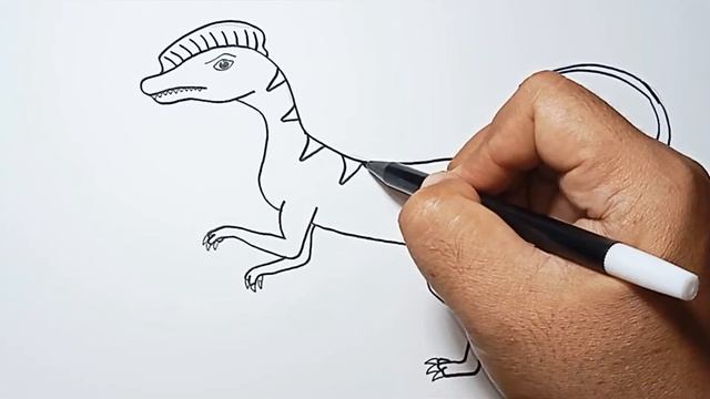 Cara Menggambar Dilophosaurus Dengan Pensil Sederhana смотреть онлайн