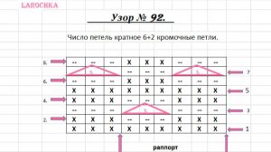УЗОР № 92 УЗОРЫ С ВЫПУКЛЫМИ ФИГУРАМИ.