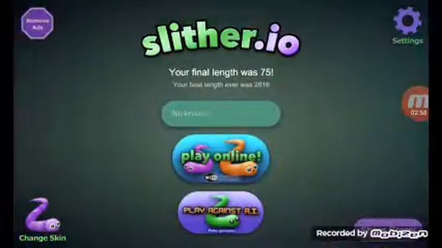 El Comienzo de mi canal con slither.io 😉😉😉