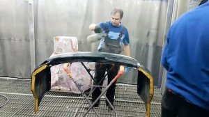 Ремонт подготовка к покраске бампера Часть 7