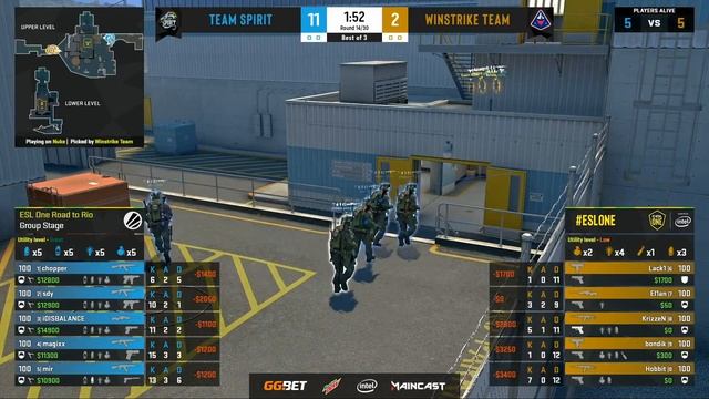 Winstrike vs Team Spirit [Map 1, Nuke] | BO3 | ESL One: Road to Rio смотреть онлайн