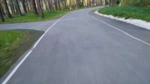 Лыжероллерная трасса в Берёзовском. Опасный спуск 2.