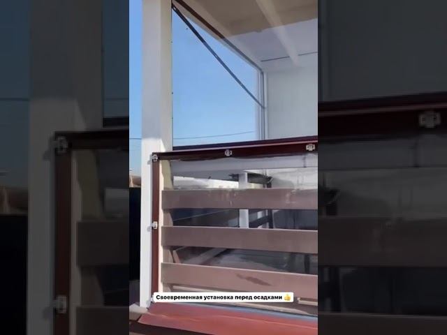 Своевременная защита мягкими окнами перед осадками #загородныйдом #загороднаяжизнь #мягкиеокна