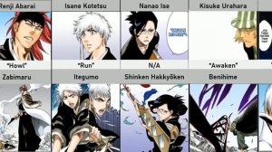All Shinigami and Their Released Zanpakuto in Bleach Part 2/2 | QueueBurst Comparison
