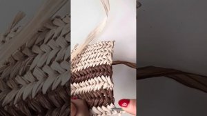 🤩Плотный узор колосок🌾 для сумки из рафии крючком😍Подробный видео урок☝️#crochettutorial